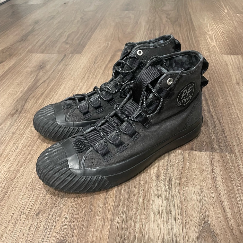 P.F. Flyers Black High-Tops / Worn 3 Times Total, Like New - Picture 5 of 5